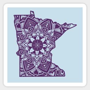 Violet Minnesota State Gift Mandala Yoga MN Art Sticker